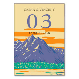 Grand Teton National Park Bruiloft Retro Kaart