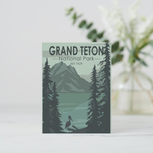 Grand Teton National Park Crane  Briefkaart (Staand voorkant)