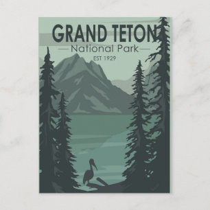 Grand Teton National Park Crane  Briefkaart