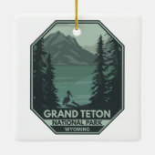 Grand Teton National Park Crane  Keramisch Ornament (Achterkant)