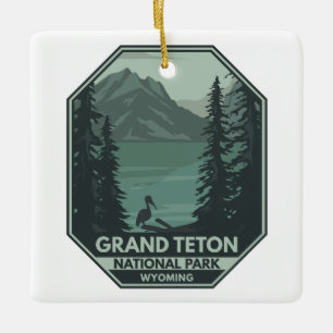 Grand Teton National Park Crane  Keramisch Ornament