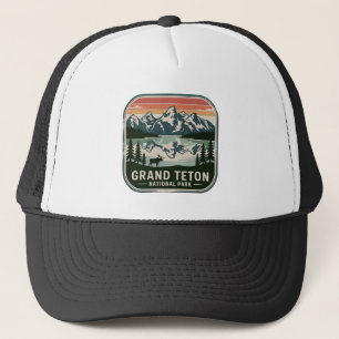 Grand Teton National Park Eland Badge Trucker Pet