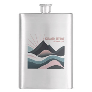 Grand Teton National Park Gekleurde heuvels Flacon