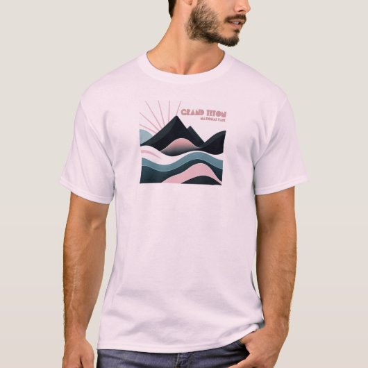 Grand Teton National Park Gekleurde heuvels T-shirt (Voorkant)