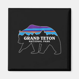 Grand teton national park grizzlybeer minimalistis magneet