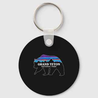 Grand teton national park grizzlybeer minimalistis sleutelhanger