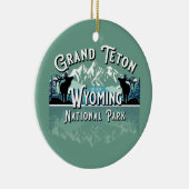 GRAND TETON NATIONAL PARK HOLIDAY KEEPSAKE KERAMISCH ORNAMENT (Rechts)