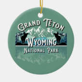 GRAND TETON NATIONAL PARK HOLIDAY KEEPSAKE KERAMISCH ORNAMENT (Voorkant)