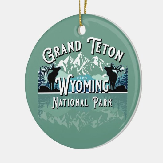 GRAND TETON NATIONAL PARK HOLIDAY KEEPSAKE KERAMISCH ORNAMENT (Links)