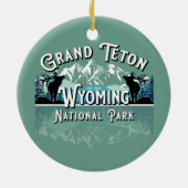 GRAND TETON NATIONAL PARK HOLIDAY KEEPSAKE KERAMISCH ORNAMENT (Achterkant)