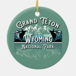 GRAND TETON NATIONAL PARK HOLIDAY KEEPSAKE KERAMISCH ORNAMENT