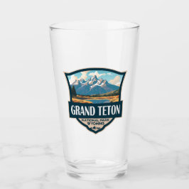 Grand Teton National Park Illustratie Retro Glas