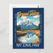 Grand Teton National Park Jackson Hole in nood Briefkaart (Voorkant / Achterkant)