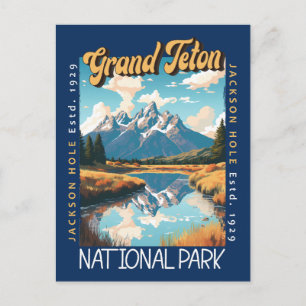 Grand Teton National Park Jackson Hole in nood Briefkaart