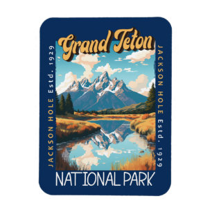 Grand Teton National Park Jackson Hole in nood Magneet