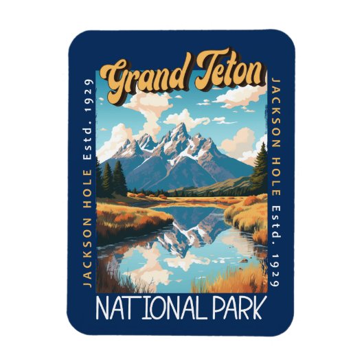 Grand Teton National Park Jackson Hole in nood Magneet (Verticaal)
