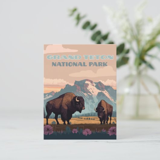 Grand Teton National Park Jackson Wyoming Mountain Briefkaart (Staand voorkant)