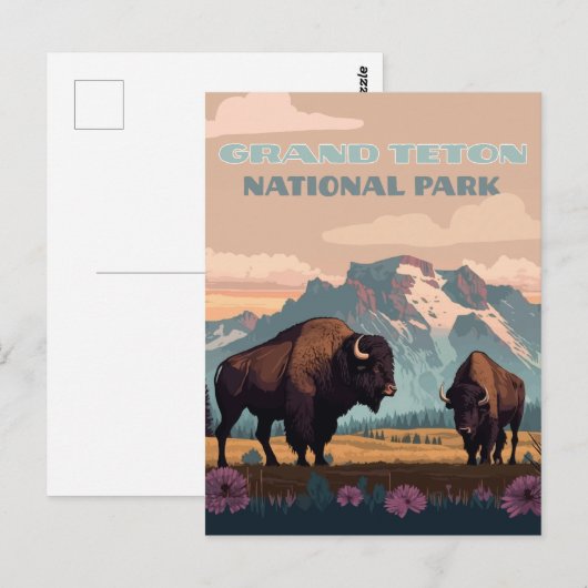 Grand Teton National Park Jackson Wyoming Mountain Briefkaart (Voorkant / Achterkant)