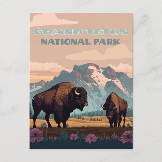 Grand Teton National Park Jackson Wyoming Mountain Briefkaart (Voorkant)