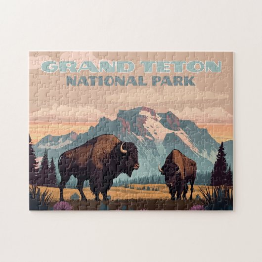 Grand Teton National Park Jackson Wyoming Mountain Legpuzzel (Horizontaal)