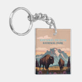 Grand Teton National Park Jackson Wyoming Mountain Sleutelhanger (Voorkant Links)