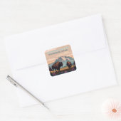 Grand Teton National Park Jackson Wyoming Mountain Vierkante Sticker (Envelop)