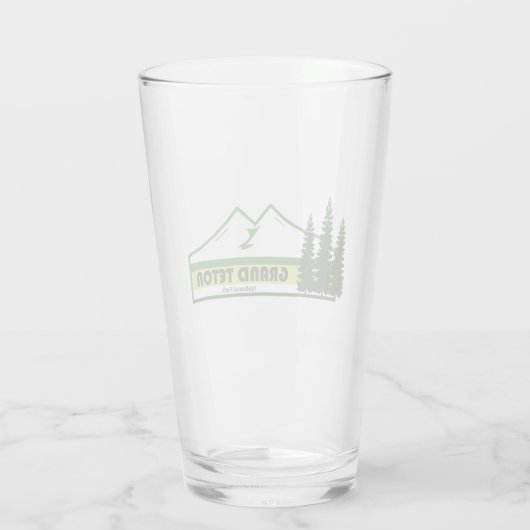 Grand Teton National Park met groene strepen Glas (Achterkant)