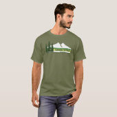 Grand Teton National Park met groene strepen T-shirt (Voorkant volledig)