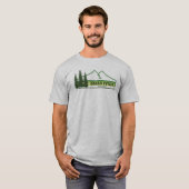 Grand Teton National Park met groene strepen T-shirt (Voorkant volledig)