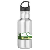 Grand Teton National Park met groene strepen Waterfles (Voorkant)