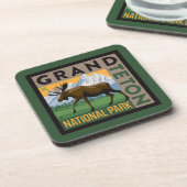 Grand Teton National Park Moose Bier Onderzetter (Linkerzijde)