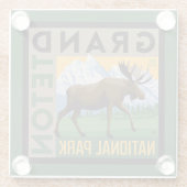 Grand Teton National Park Moose Glazen Onderzetter (Achterkant)