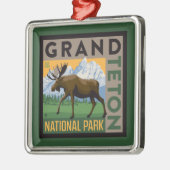 Grand Teton National Park Moose Metalen Ornament (Links)