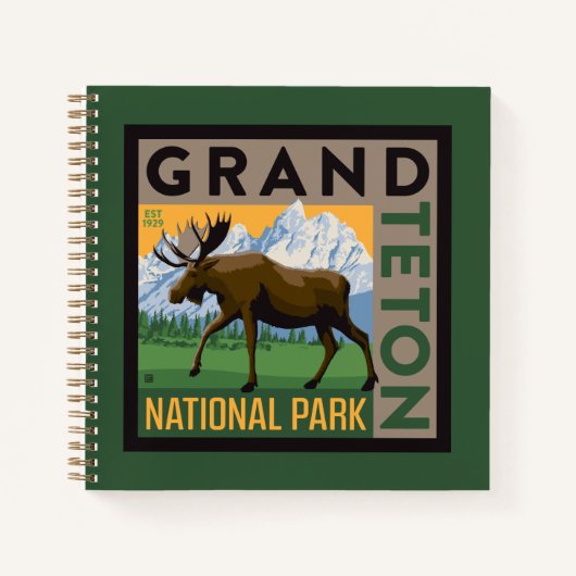 Grand Teton National Park Moose Notitieboek (Voorkant)