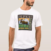 Grand Teton National Park Moose T-shirt (Voorkant)