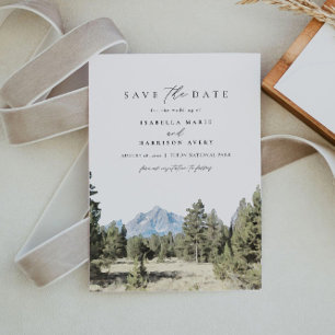 GRAND TETON National Park Mountain Save the Date I Kaart