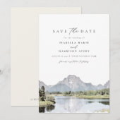 GRAND TETON National Park Mountain Save the Date Kaart (Voorkant / Achterkant)