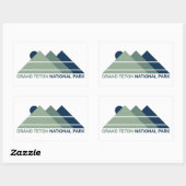 Grand Teton National Park Mountain Sun Rechthoekige Sticker (Vel)