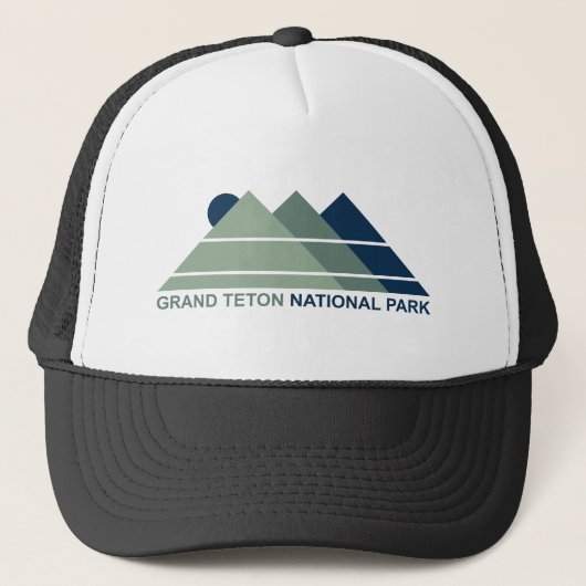 Grand Teton National Park Mountain Sun Trucker Pet (Voorkant)