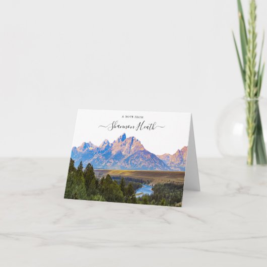 Grand Teton National Park Personalized Note Kaart (Voorkant)
