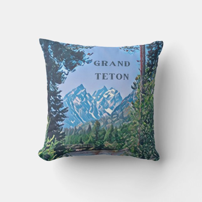 Grand Teton National Park Pillow Kussen (Voorkant)