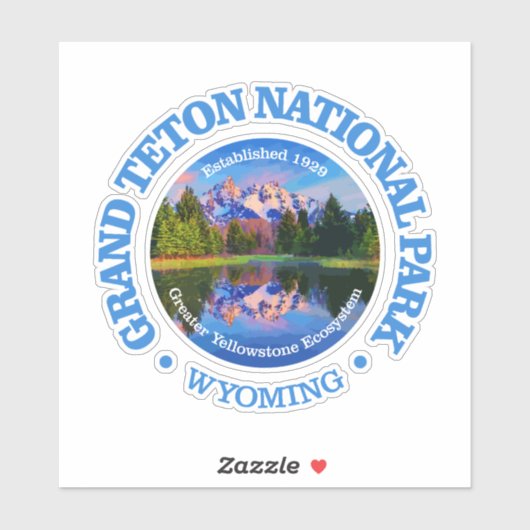 Grand Teton National Park (rd)2 Sticker (Vel)