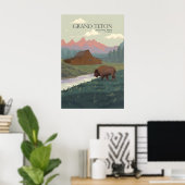 Grand Teton National Park Reisposter Poster (Thuiskantoor)
