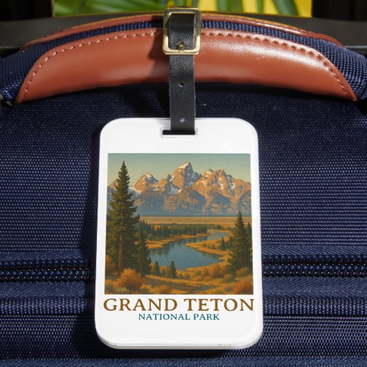  Grand Teton National Park reizen Bagagelabel (Voorkant Insitu 2)