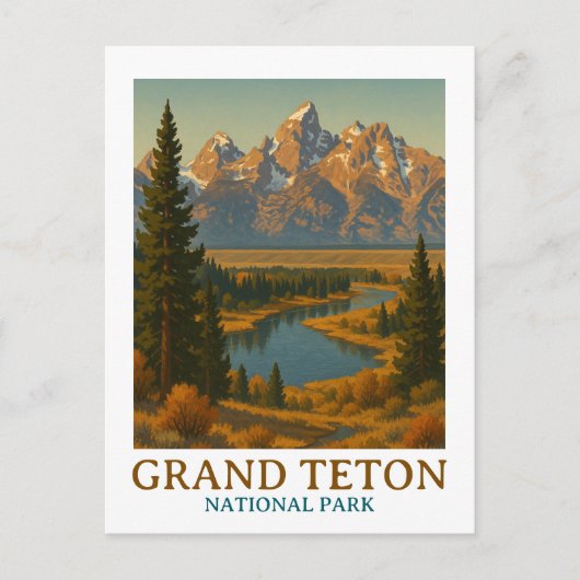 Grand Teton National Park reizen Briefkaart (Voorkant)