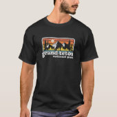 Grand Teton National Park Retro Hiking Camping Sou T-shirt (Voorkant)