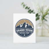 Grand Teton National Park Ronde embleem Briefkaart (Staand voorkant)