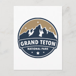 Grand Teton National Park Ronde embleem Briefkaart