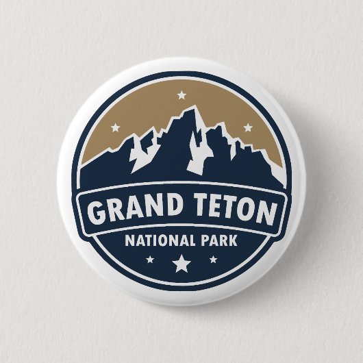 Grand Teton National Park Ronde embleem Button 5,7 Cm (Voorkant)