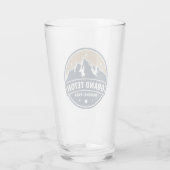 Grand Teton National Park Ronde embleem Glas (Achterkant)